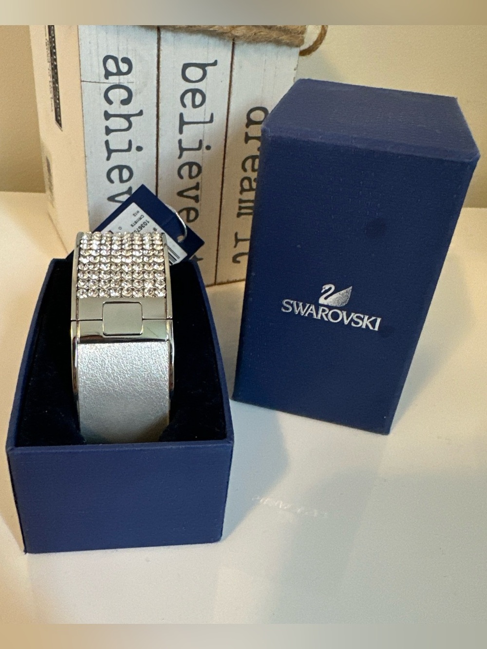 Swarovski Intervalle Crystal Wide
Hinged Bangle Bracelet
AUTHENTIC